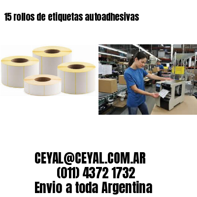 15 rollos de etiquetas autoadhesivas