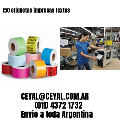 150 etiquetas impresas textos