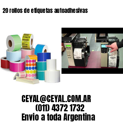 20 rollos de etiquetas autoadhesivas
