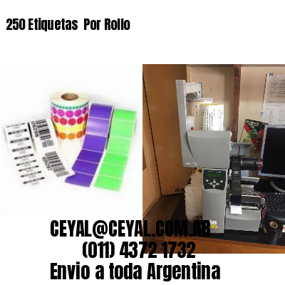 250 Etiquetas  Por Rollo
