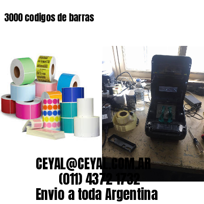 3000 codigos de barras