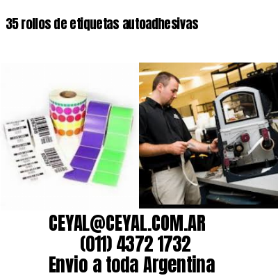 35 rollos de etiquetas autoadhesivas