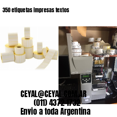350 etiquetas impresas textos