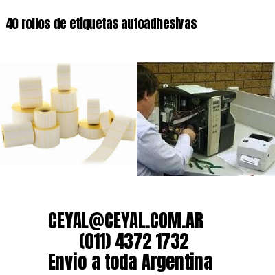 40 rollos de etiquetas autoadhesivas