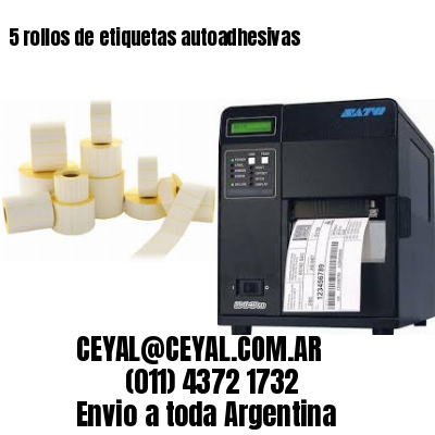 5 rollos de etiquetas autoadhesivas