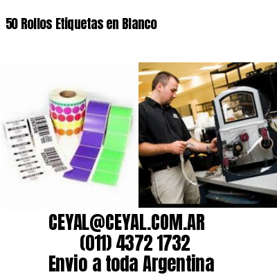 50 Rollos Etiquetas en Blanco