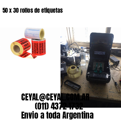 50 x 30 rollos de etiquetas