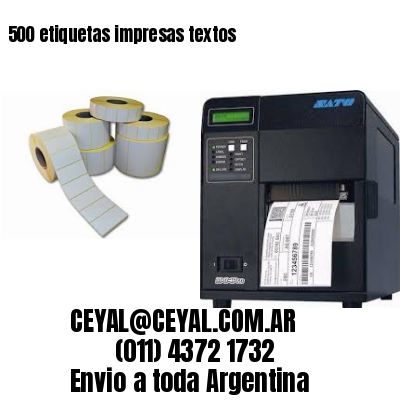 500 etiquetas impresas textos
