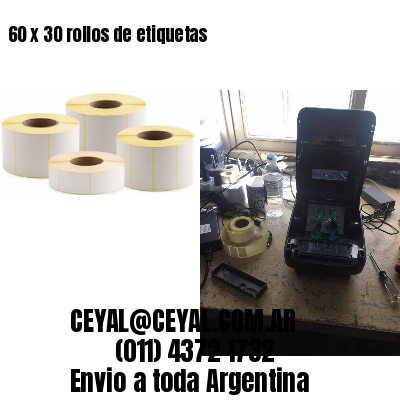 60 x 30 rollos de etiquetas