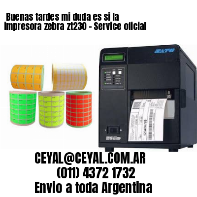 Buenas tardes mi duda es si la impresora zebra zt230 – Service oficial