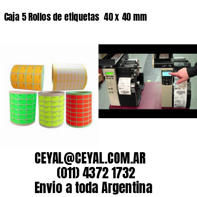 Caja 5 Rollos de etiquetas 	40 x 40 mm
