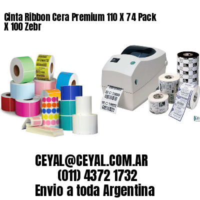 Cinta Ribbon Cera Premium 110 X 74 Pack X 100 Zebr
