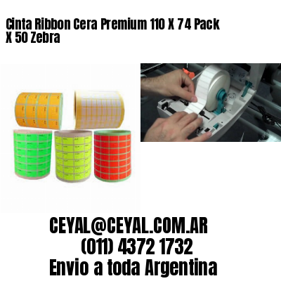 Cinta Ribbon Cera Premium 110 X 74 Pack X 50 Zebra