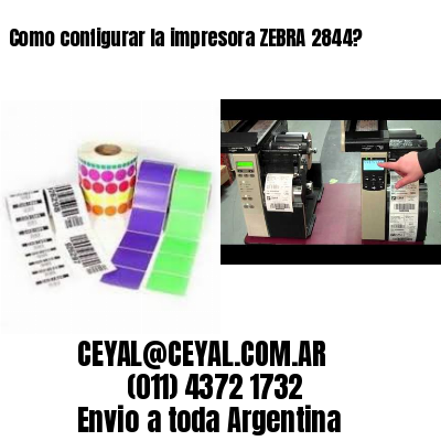 Como configurar la impresora ZEBRA 2844?