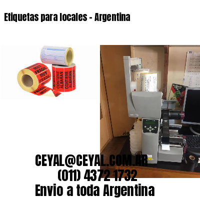 Etiquetas para locales – Argentina