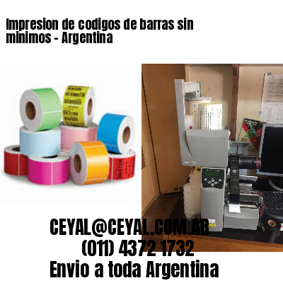 Impresion de codigos de barras sin minimos - Argentina