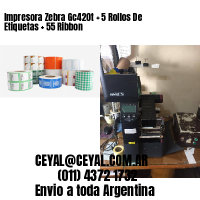 Impresora Zebra Gc420t   5 Rollos De Etiquetas   55 Ribbon