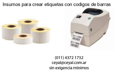 Insumos para crear etiquetas con codigos de barras
