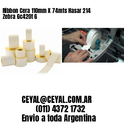 Ribbon Cera 110mm X 74mts Hasar 214 Zebra Gc420t G