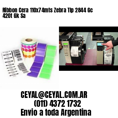 Ribbon Cera 110x74mts Zebra Tlp 2844 Gc 420t Gk Sa