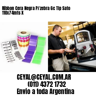 Ribbon Cera Negra P/zebra Gc Tlp Sato 110x74mts X