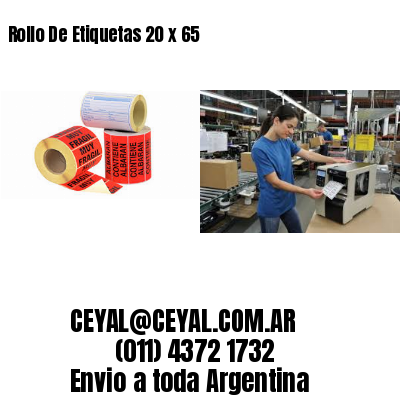 Rollo De Etiquetas 20 x 65