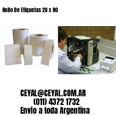 Rollo De Etiquetas 20 x 80