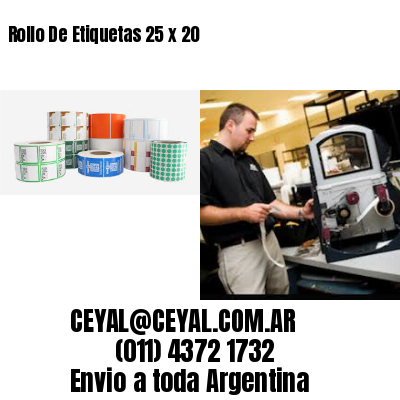 Rollo De Etiquetas 25 x 20