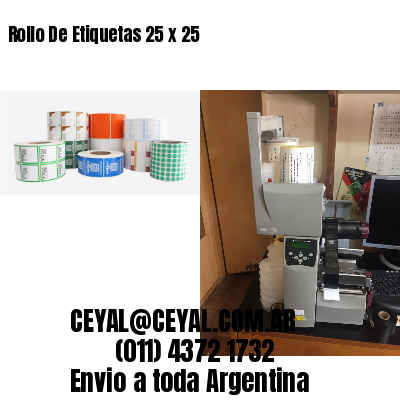 Rollo De Etiquetas 25 x 25