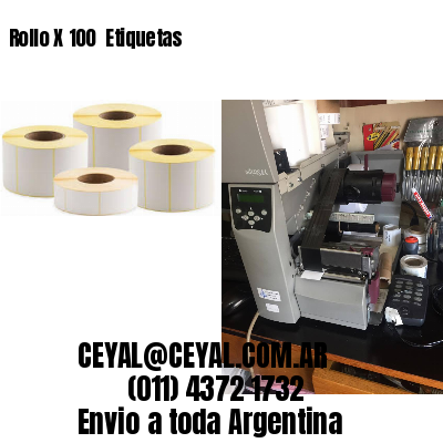 Rollo X 100  Etiquetas
