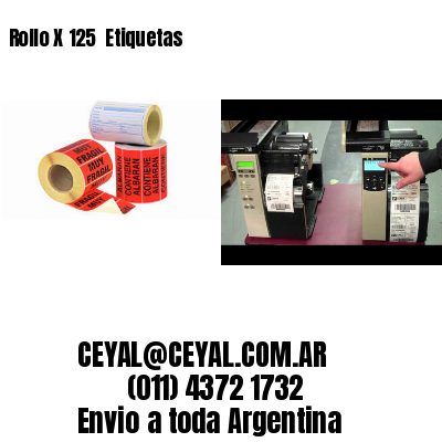 Rollo X 125  Etiquetas