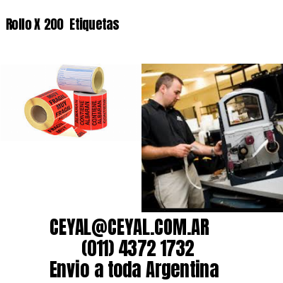 Rollo X 200  Etiquetas
