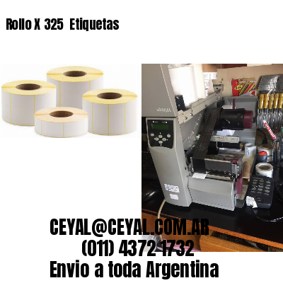 Rollo X 325  Etiquetas
