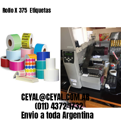 Rollo X 375  Etiquetas
