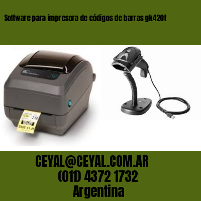 Software para impresora de códigos de barras gk420t