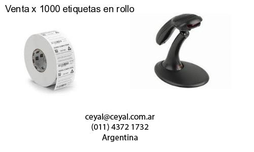 Venta x 1000 etiquetas en rollo