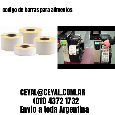 codigo de barras para alimentos