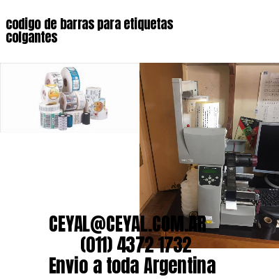 codigo de barras para etiquetas colgantes