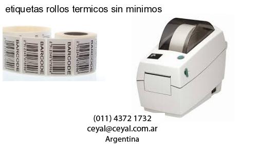 etiquetas rollos termicos sin minimos