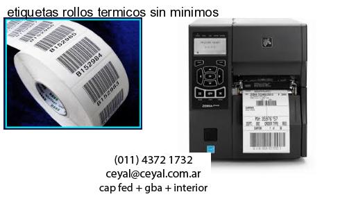 etiquetas rollos termicos sin minimos