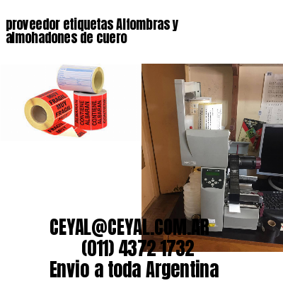 proveedor etiquetas Alfombras y almohadones de cuero