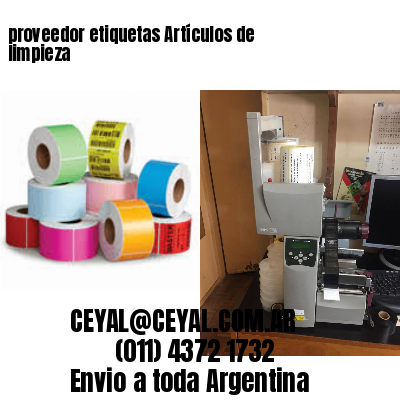 proveedor etiquetas Artículos de limpieza