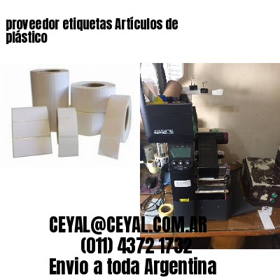 proveedor etiquetas Artículos de plástico