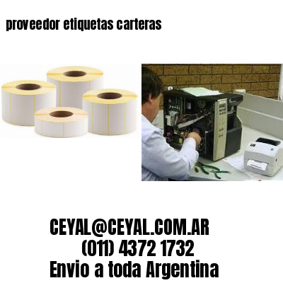 proveedor etiquetas carteras