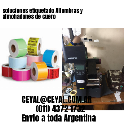 soluciones etiquetado Alfombras y almohadones de cuero
