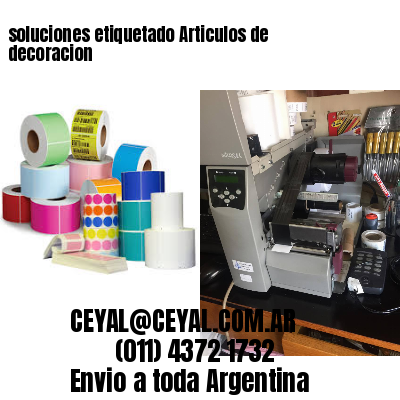 soluciones etiquetado Articulos de decoracion