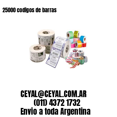 25000 codigos de barras