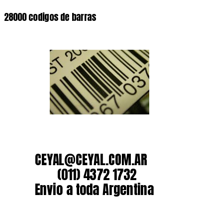 28000 codigos de barras