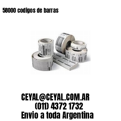 58000 codigos de barras