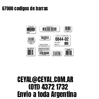 67000 codigos de barras